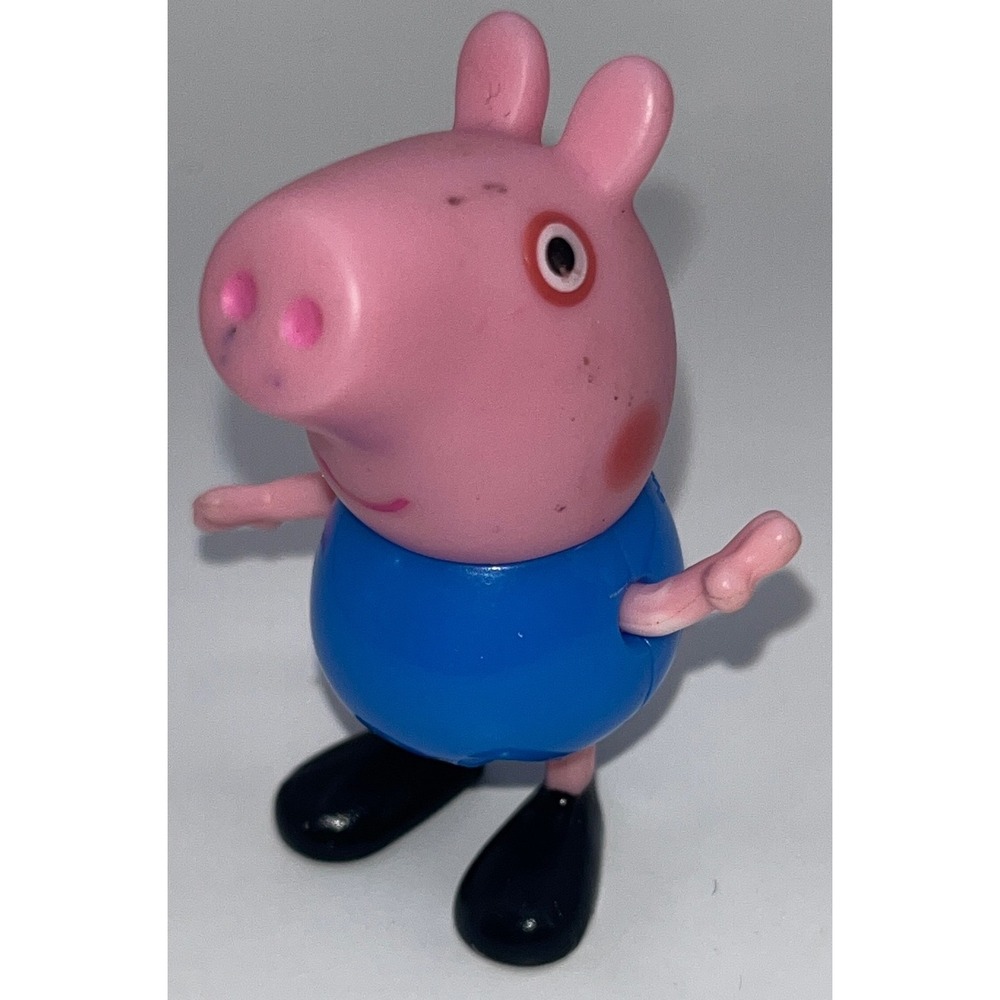 Peppa Pig George Pig Action Figure Blue Shirt Articulated Toy 2.25 inch Small